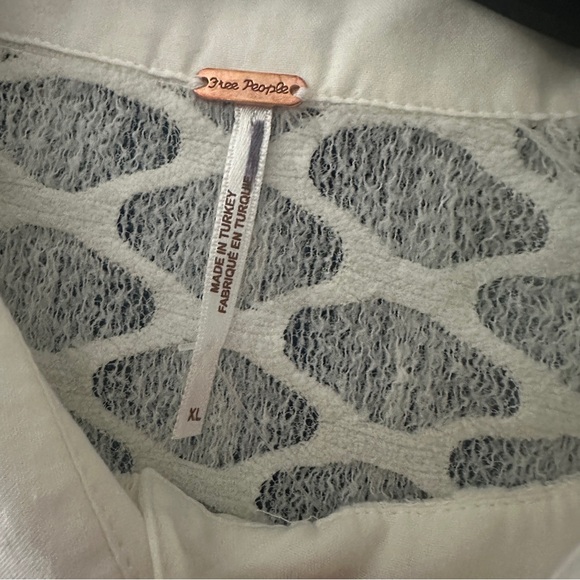 NWOT Free People Girl Next Door Polo in Ivory Size XL - Picture 4 of 7